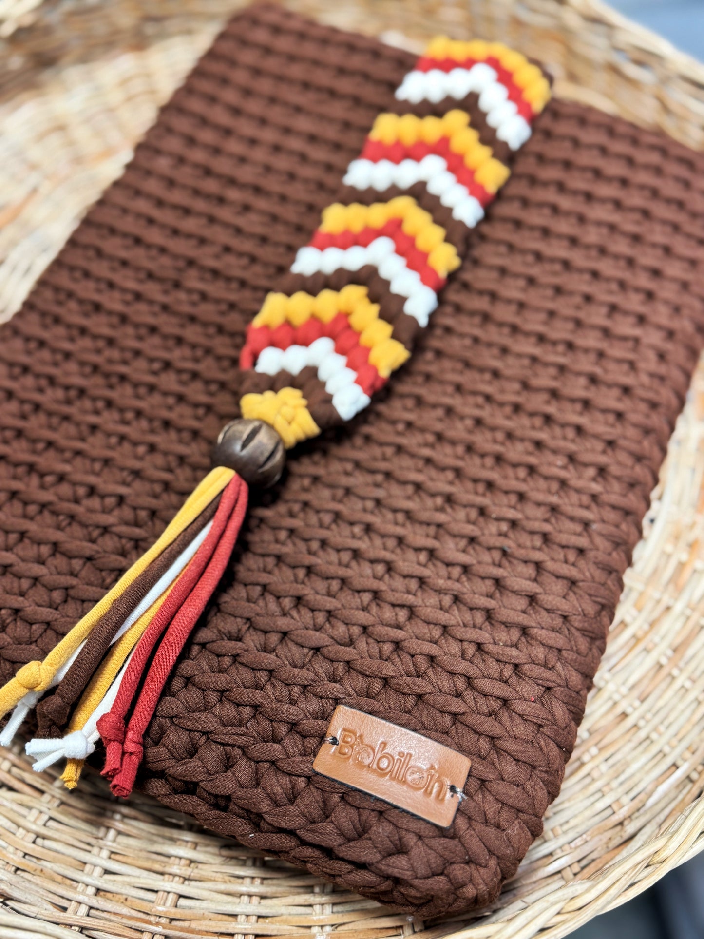 T-shirt yarn, Micro 3-5 mm, Sweet Brownie