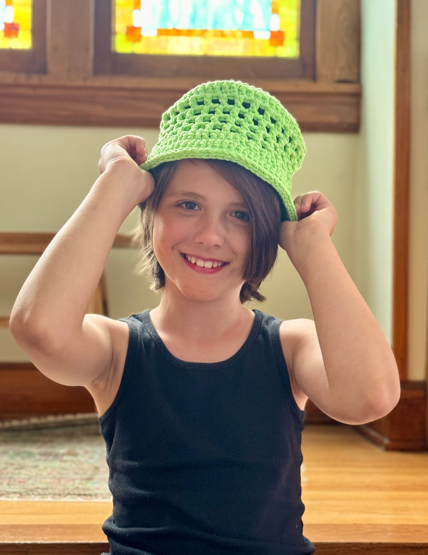 T-shirt yarn for Jonah's Bucket Hat