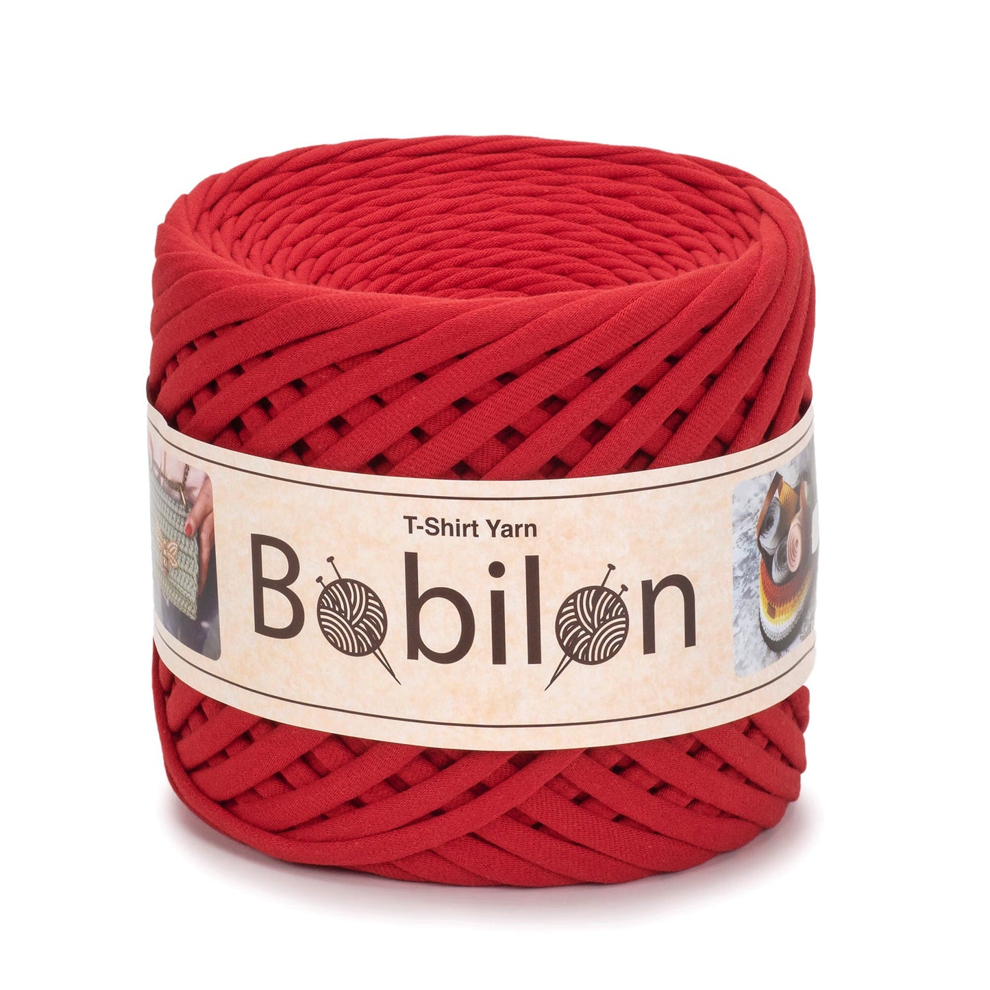 T-shirt yarn, Micro 3-5 mm, Lady in Red
