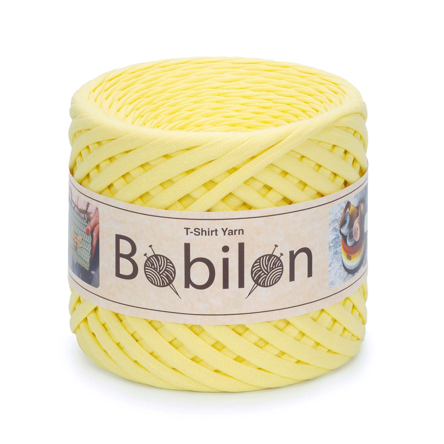 T-shirt yarn, Micro 3-5 mm, Lemon