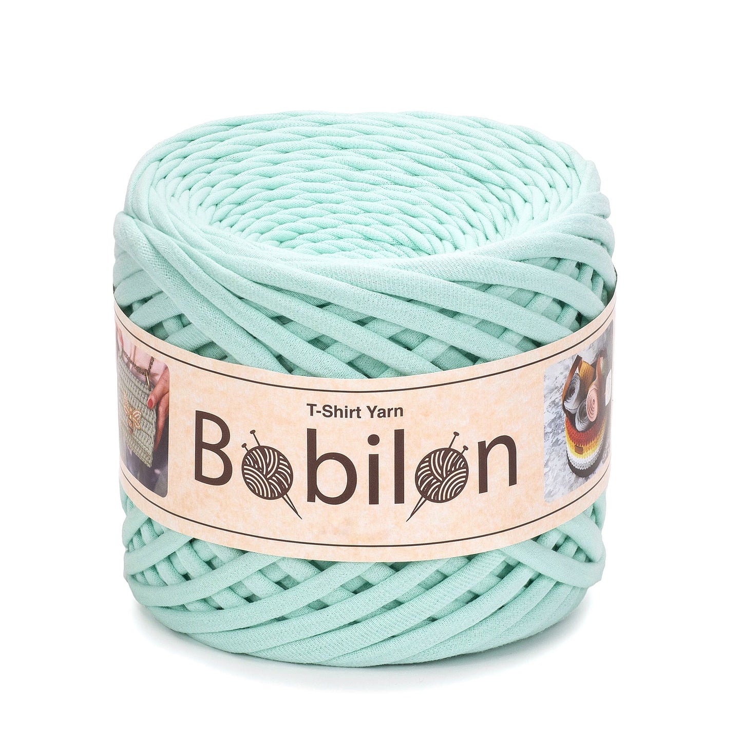T-shirt yarn, Mini 5-7 mm, Mint