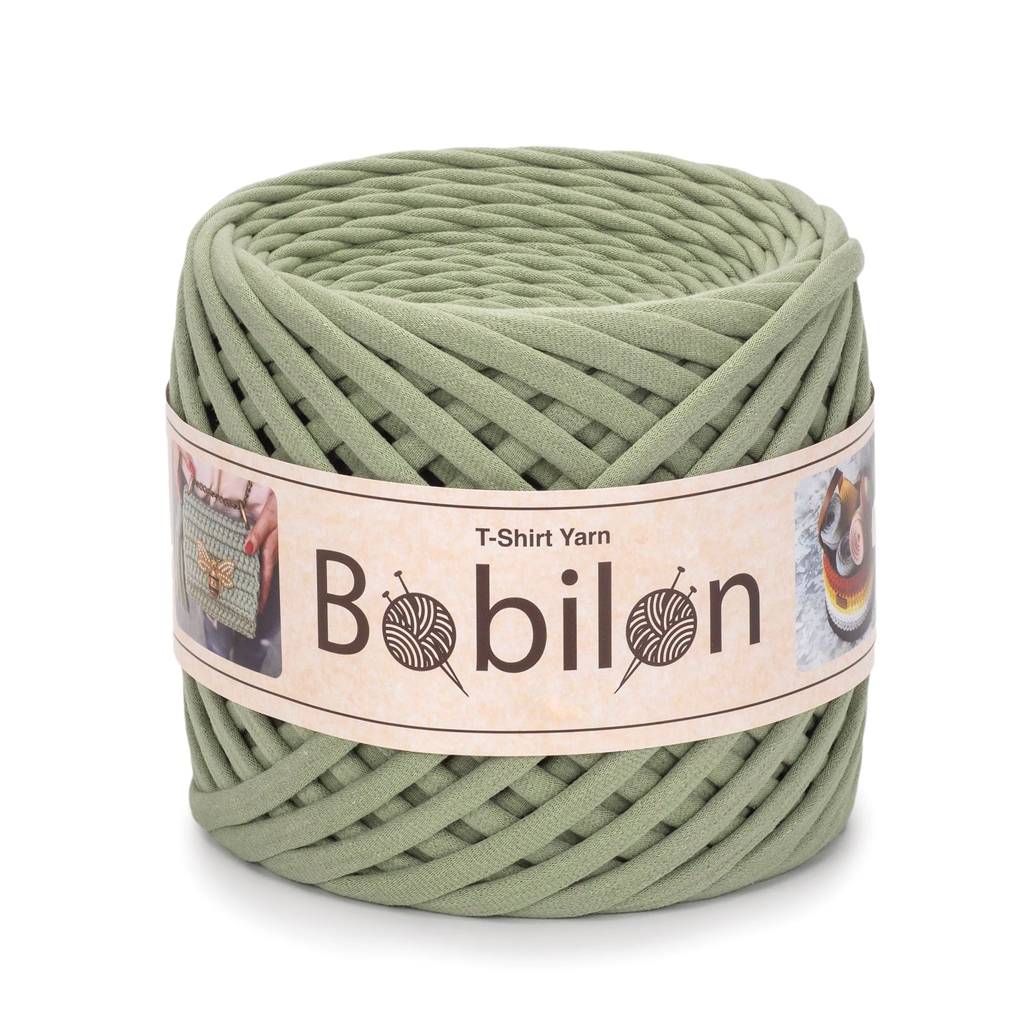 T-shirt yarn, Micro 3-5 mm, Olive