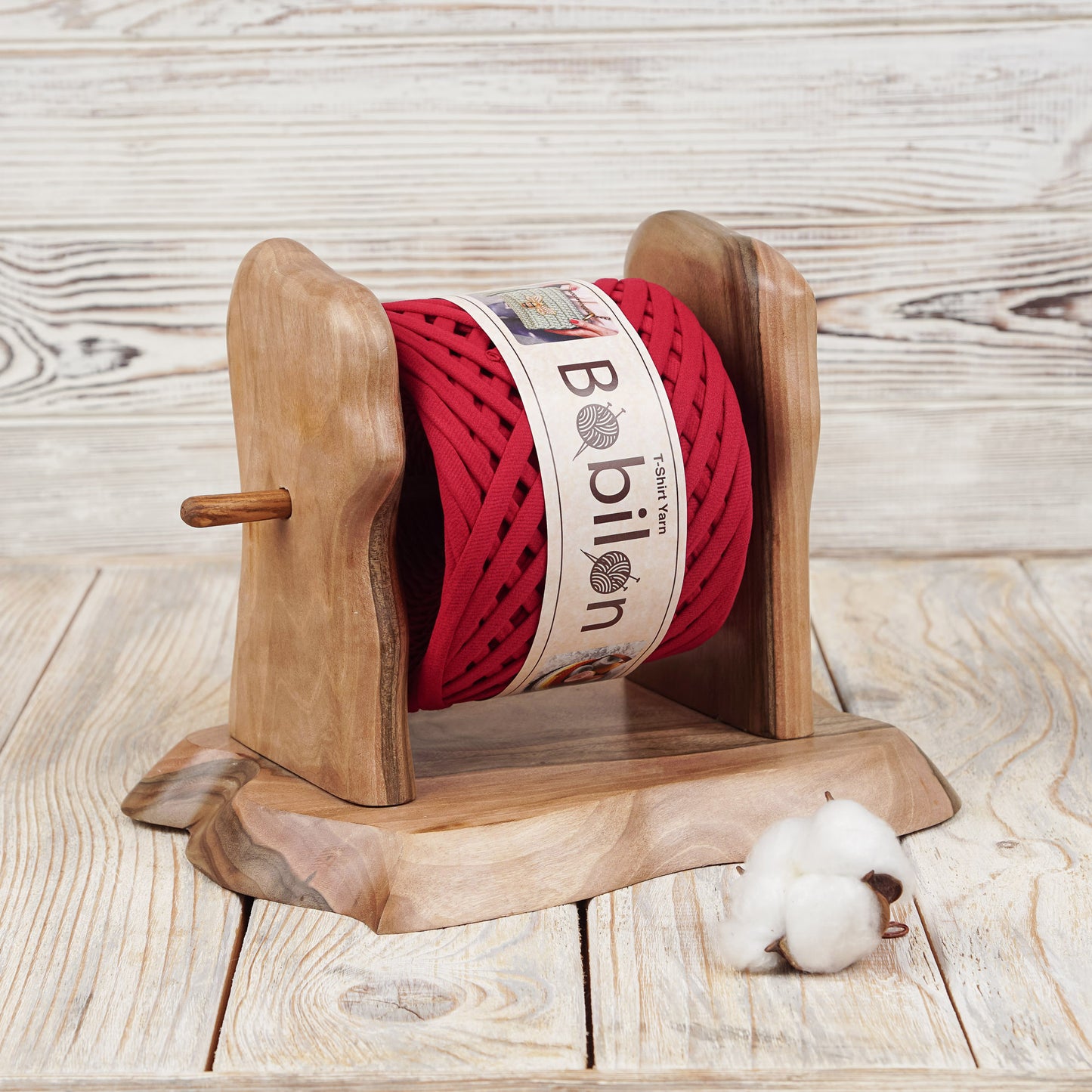 T-shirt yarn, Micro 3-5 mm, Ruby