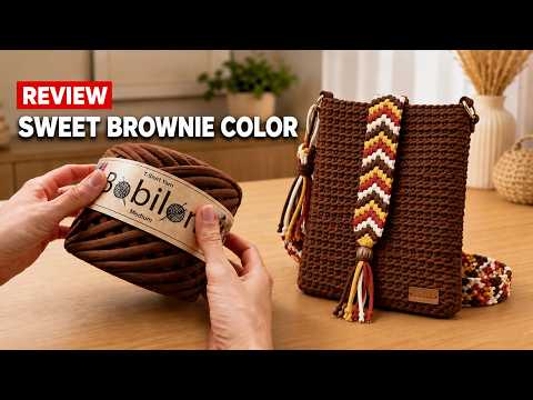 T-shirt yarn, Micro 3-5 mm, Sweet Brownie