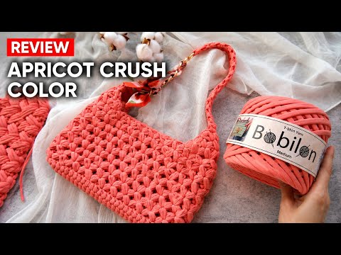 T-shirt yarn, Medium 7-9 mm, Apricot Crush