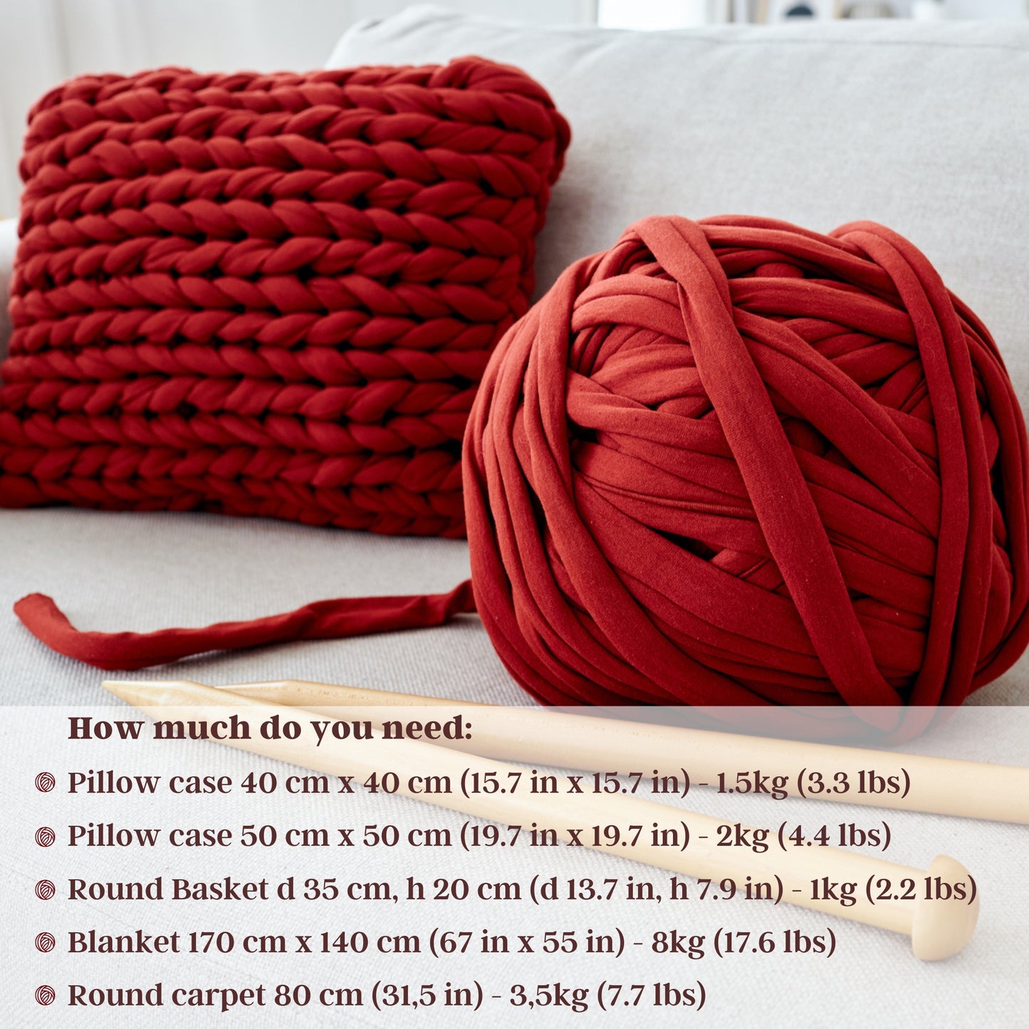 Super Thick T-Shirt Yarn 20–30 mm for Giant Crochet, Hand Knitting & Macrame – Chunky Cotton Tube Yarn – DIY Home Decor – Bubble Gum