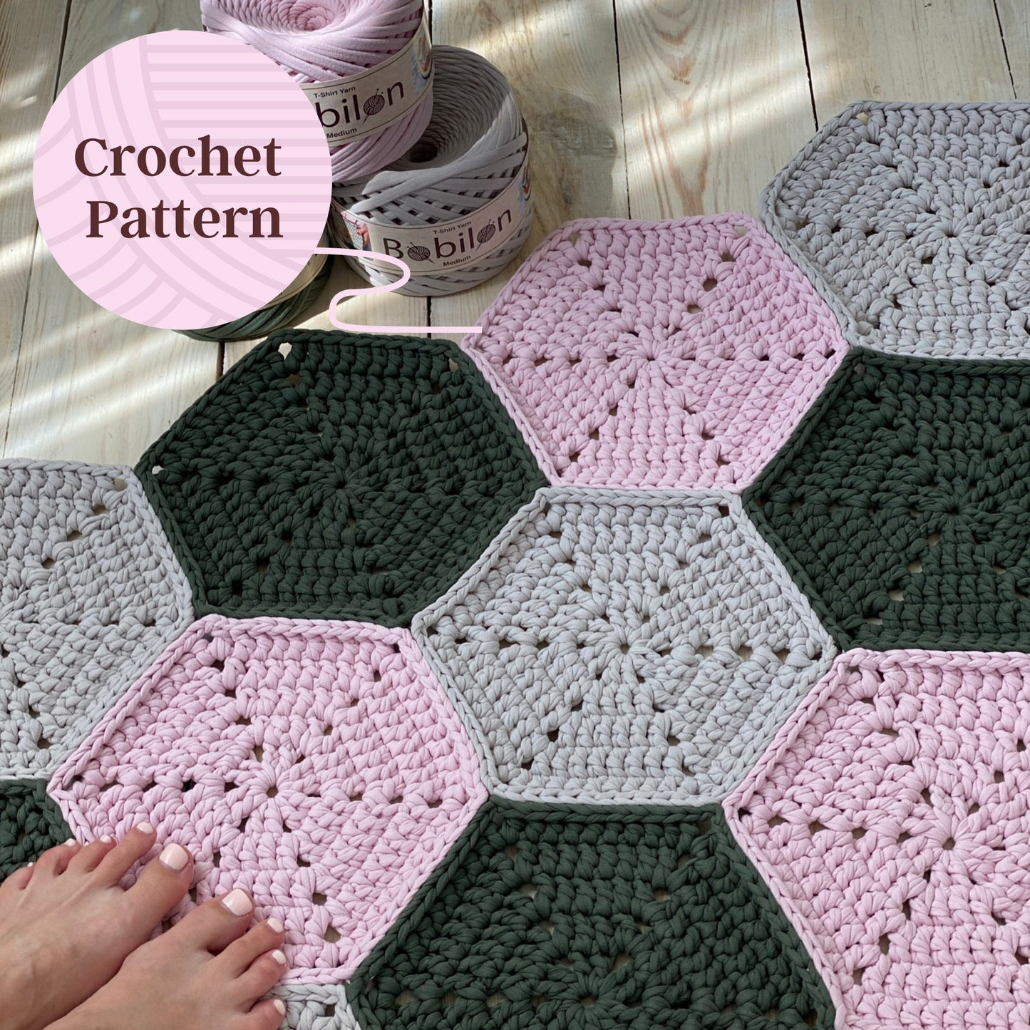 Crochet PDF Pattern "Diamond carpet"