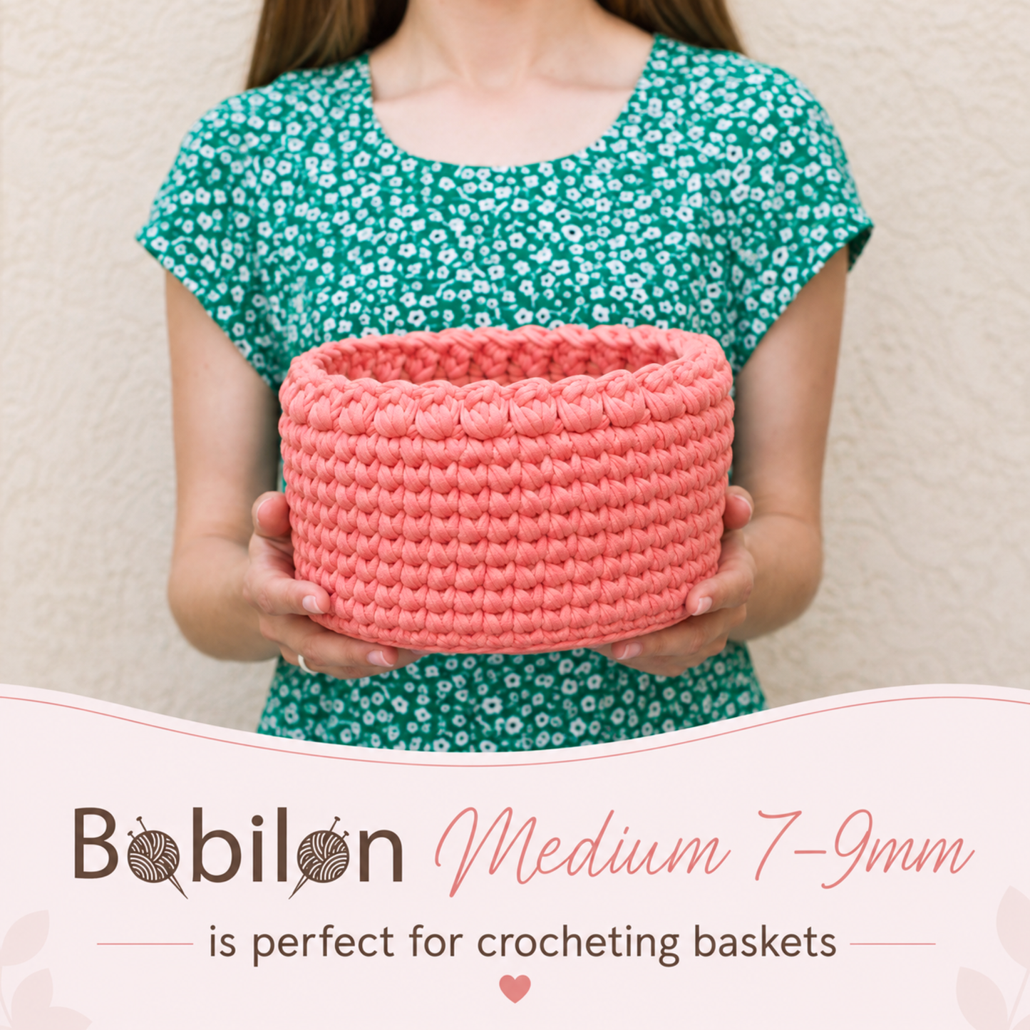 T-shirt yarn, Medium 7-9 mm, Apricot Crush