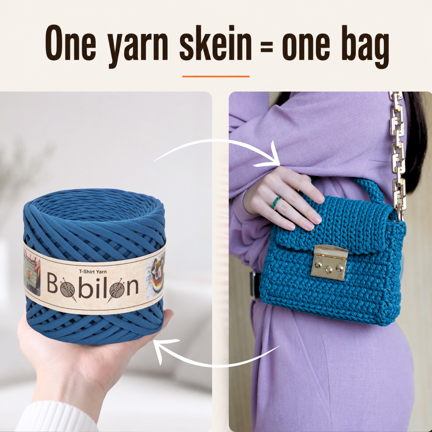 T-shirt yarn, Medium 7-9 mm, Blue Jeans