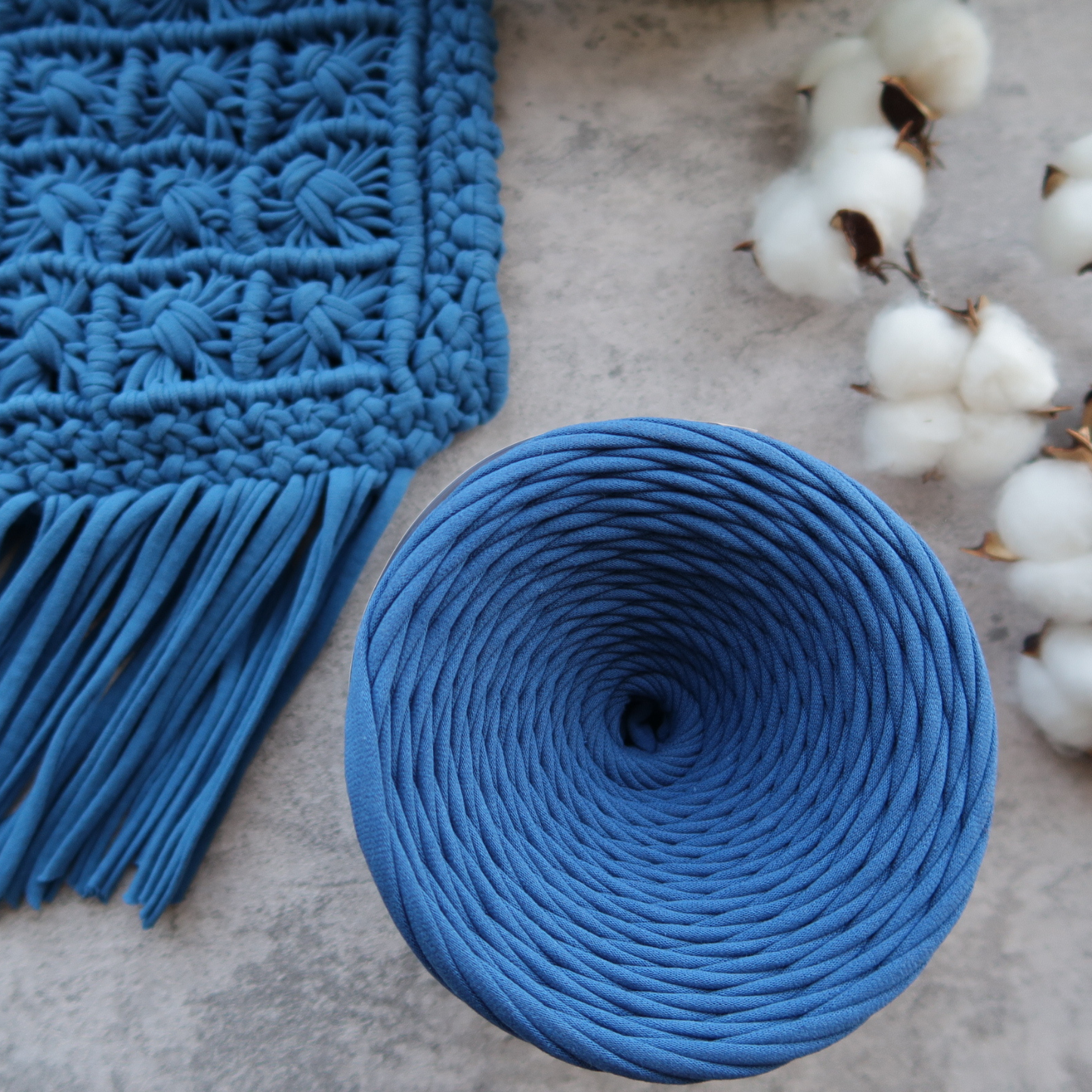 T-shirt yarn, Medium 7-9 mm, Blue Jeans