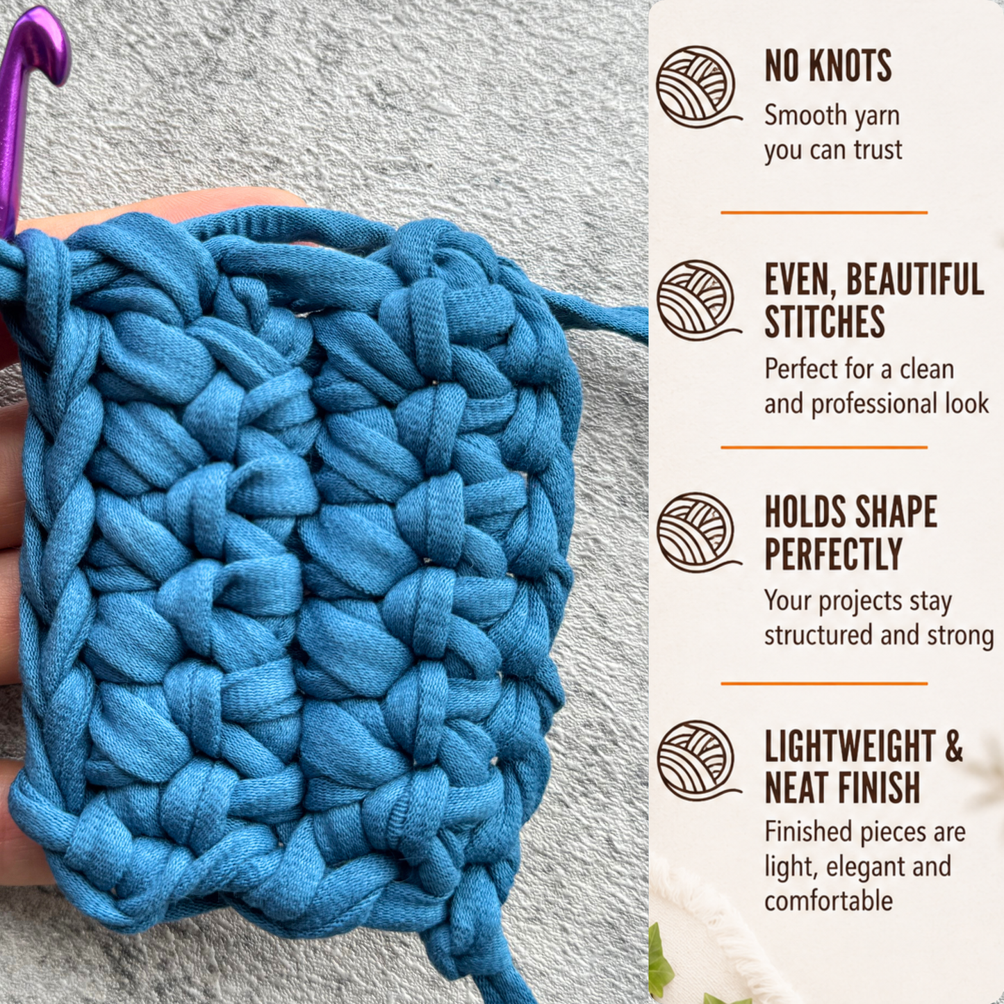 T-shirt yarn, Medium 7-9 mm, Blue Jeans