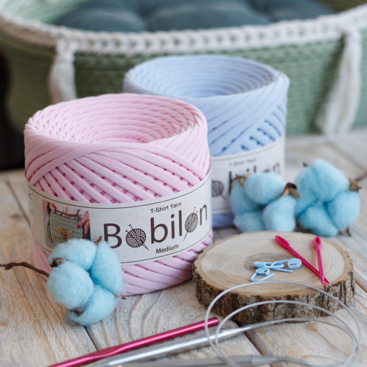 T-shirt yarn, Medium 7-9 mm, Blush Pink