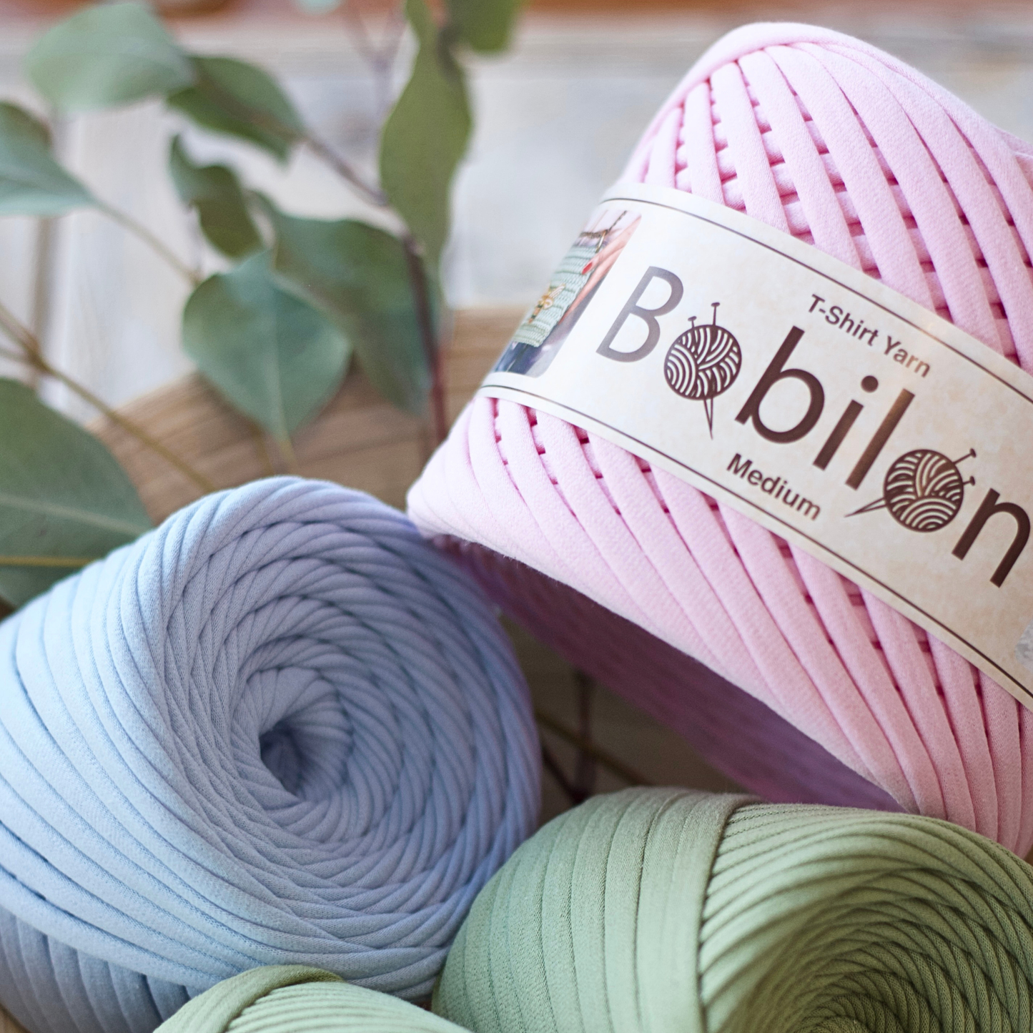 T-shirt yarn, Medium 7-9 mm, Blush Pink
