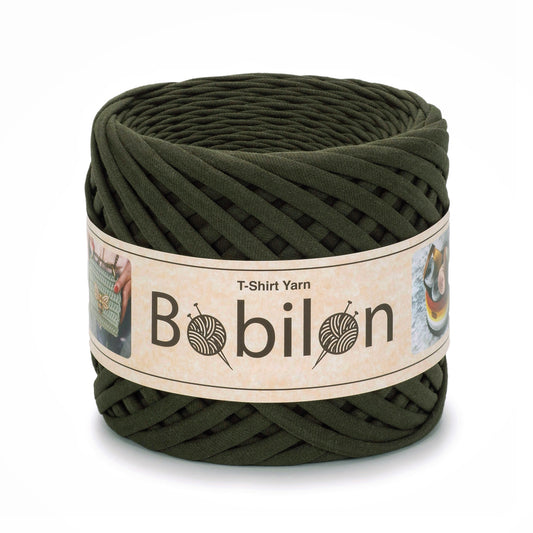 T-shirt yarn, Medium 7-9 mm, Moss Green