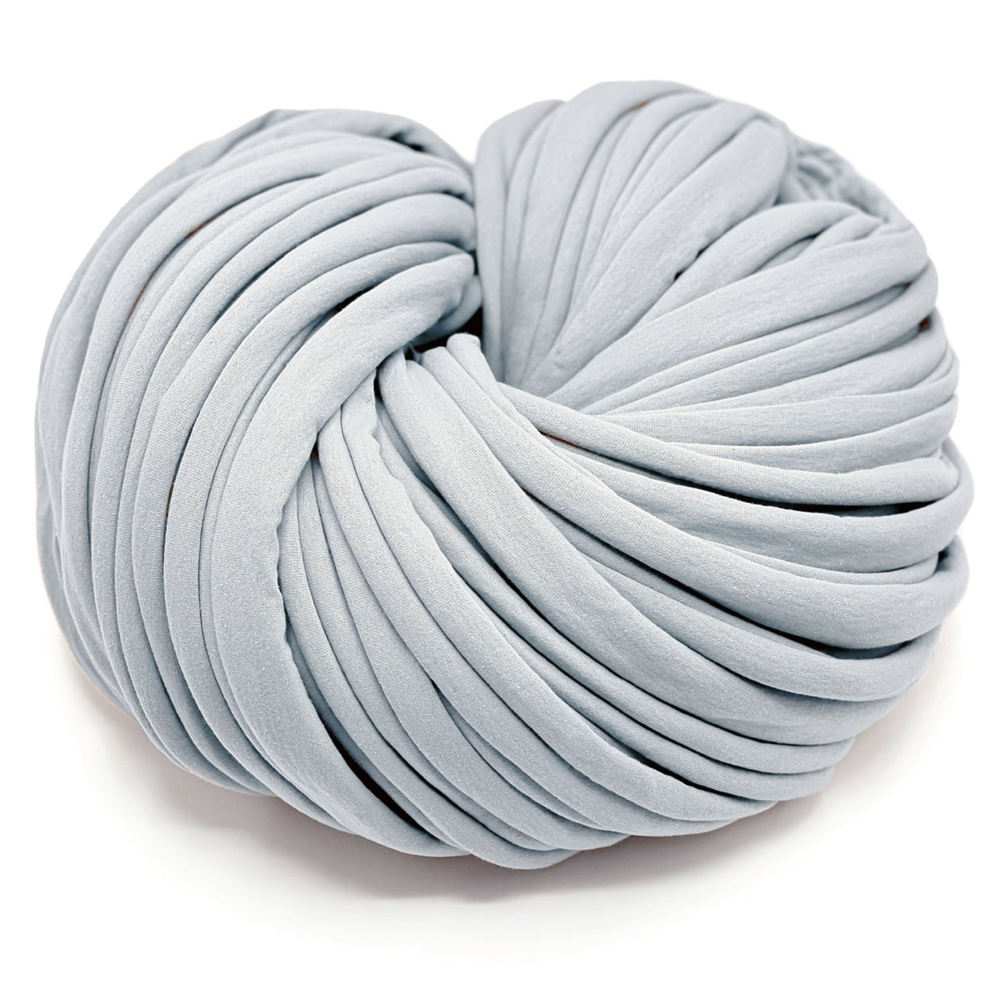 Super Thick T-Shirt Yarn 20–30 mm for Giant Crochet, Hand Knitting & Macrame – Chunky Cotton Tube Yarn – DIY Home Decor – Silver