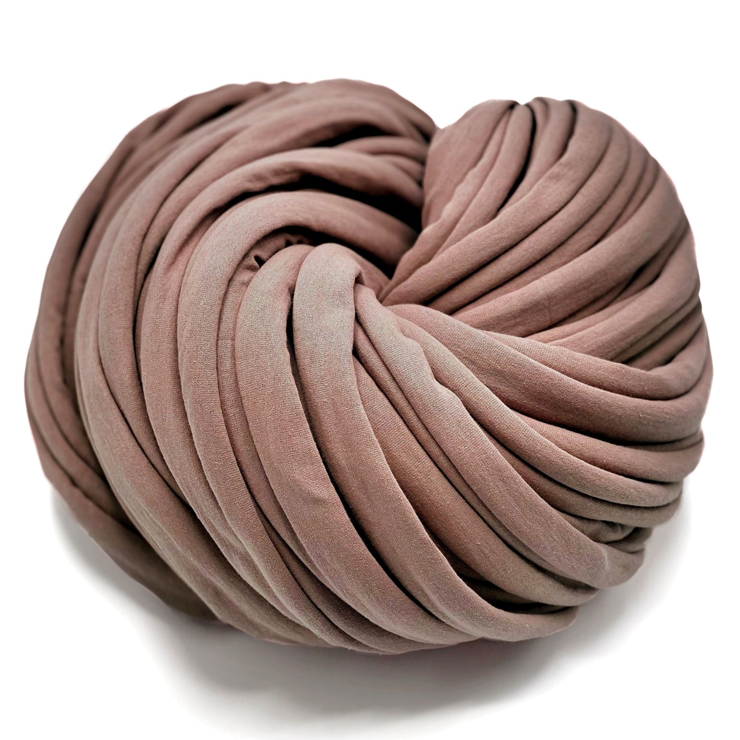 Super Thick T-Shirt Yarn 20–30 mm for Giant Crochet, Hand Knitting & Macrame – Chunky Cotton Tube Yarn – DIY Home Decor – Cocoa