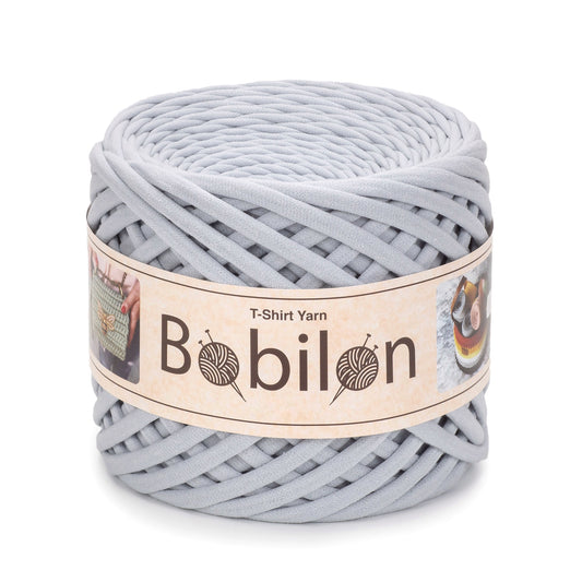 T-shirt yarn, Medium 7-9 mm, Silver