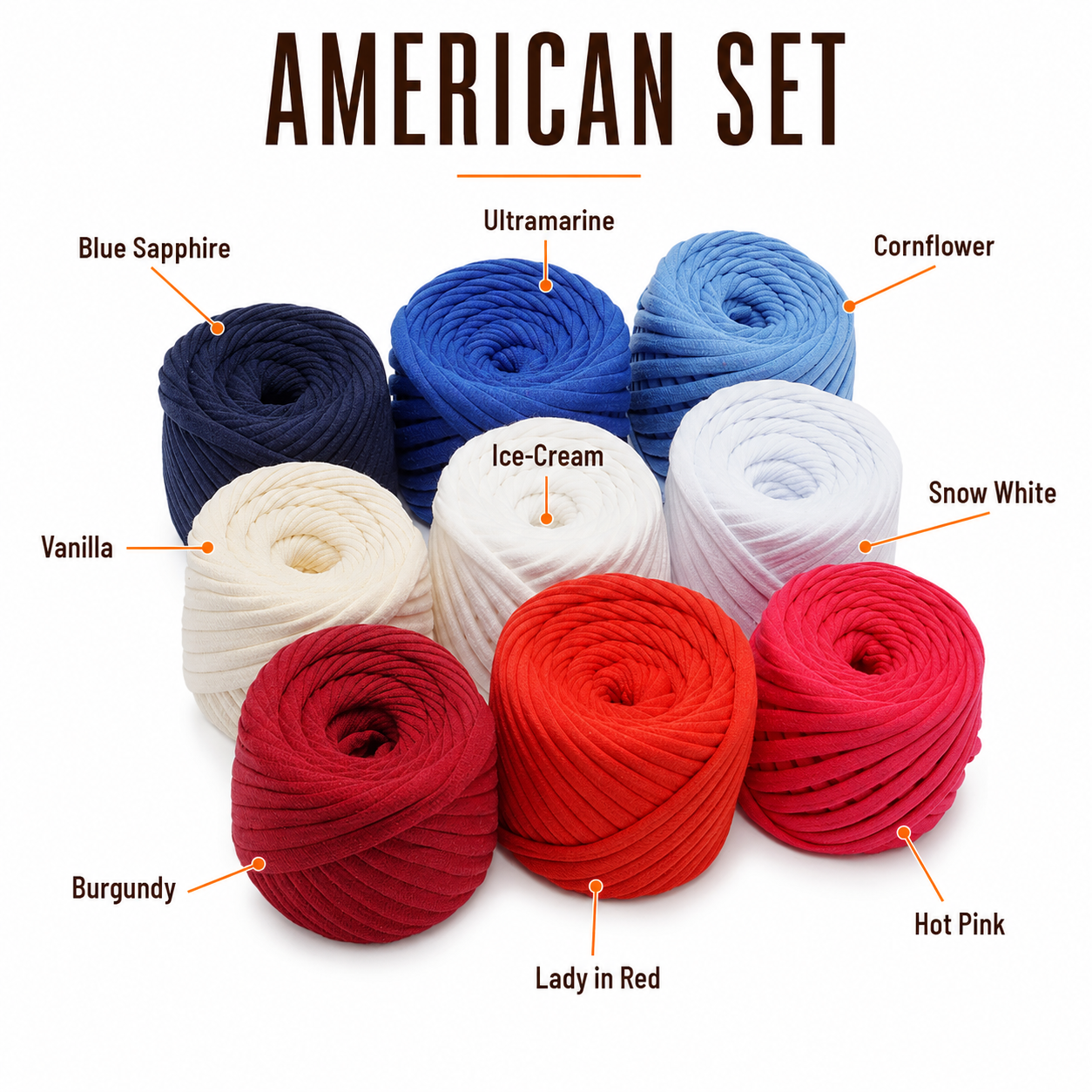 T-shirt yarn, American set