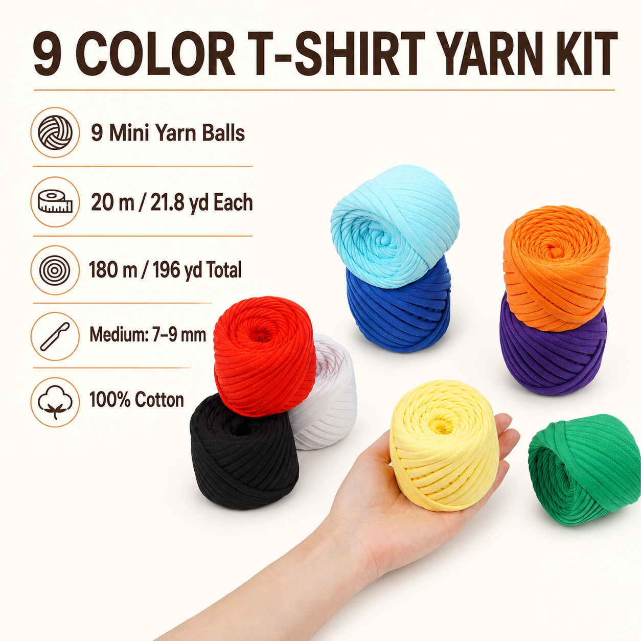 T-shirt yarn, Rainbow set
