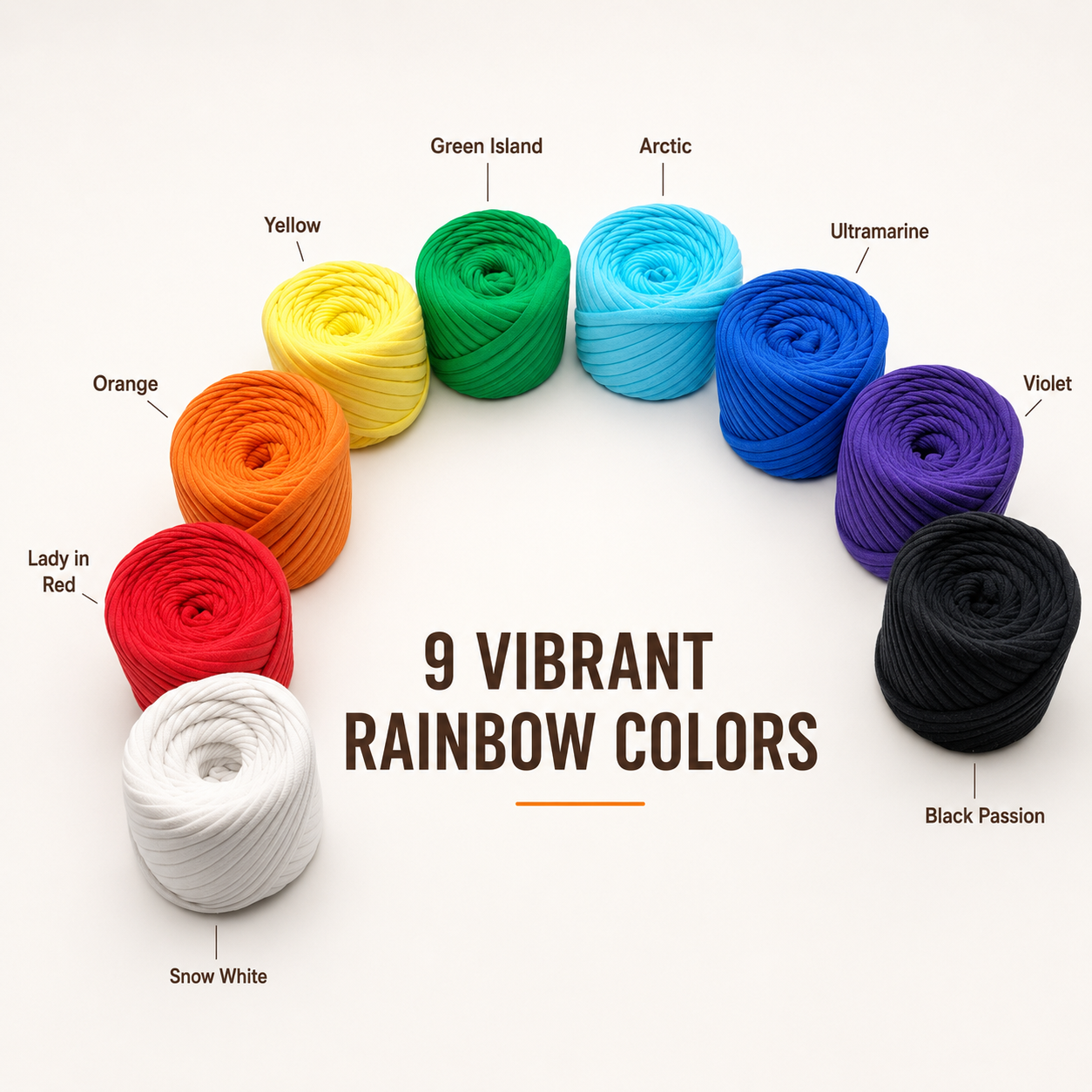 T-shirt yarn, Rainbow set